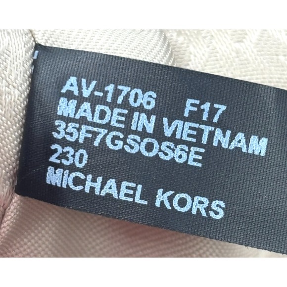 Michael Kors Kellen Crosshatch Leather Satchel Medium 357GS0S6E Tote Adj Strap - Picture 12 of 16